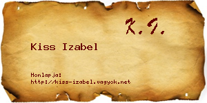 Kiss Izabel névjegykártya