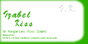 izabel kiss business card